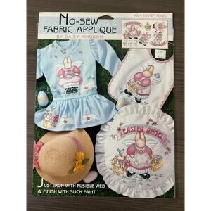 90s Vintage Daisy Kingdom No Sew Iron On Applique Happy Easter Bunny Angel Wings